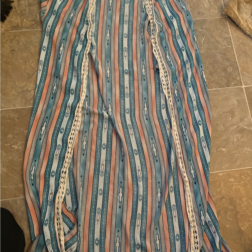Wrangler Blue and Pink Striped Kimono